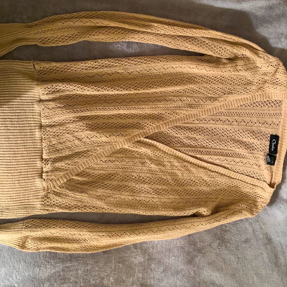 Gold wrap around sweater